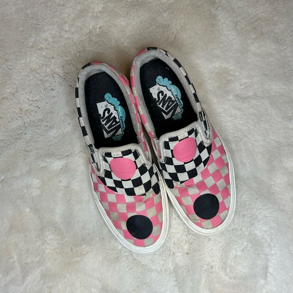Vans Yin Yang Checkerboard Comfy Cush Platform Slip On Sneakers 6 - Picture 3 of 10